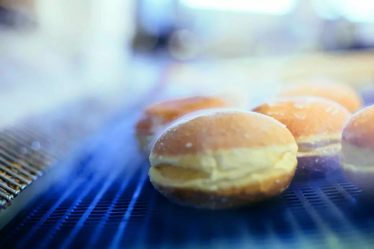 A frozen doughnut